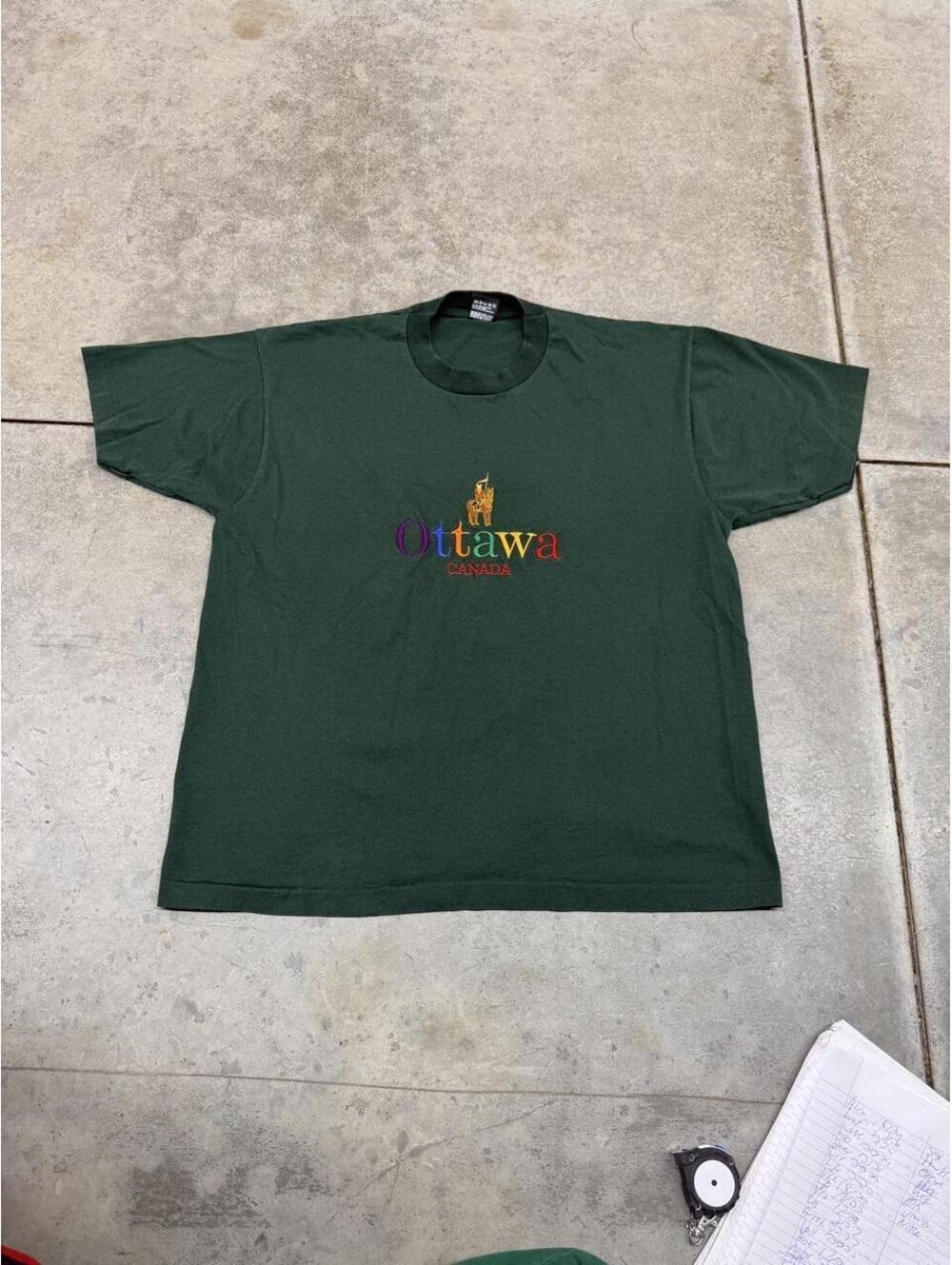 vintage ottawa canada destination green made in usa shirt size xl